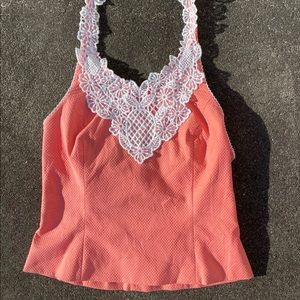 Lilly Pulitzer Aloha Coral Sunset Halter Top